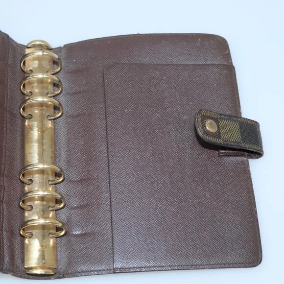 LOUIS VUITTON Damier Ebene Agenda MM Day Planner Cover R20240 LV Auth 130872 - Picture 12 of 16